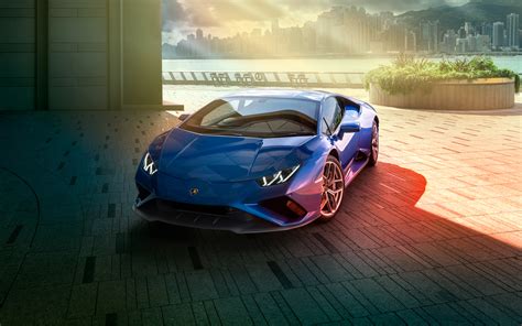 3840x2400 Blue Lamborghini Huracan Rear 4k 4k Hd 4k Wallpapers Images