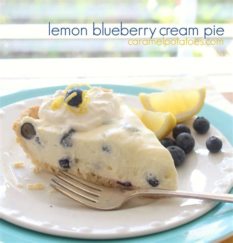 Lemon Blueberry Cream Pie Blueberry Cream Pies Berries Recipes