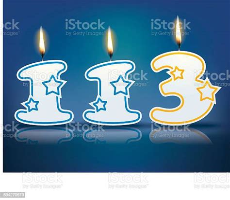 Birthday Candle Number 113 Stock Illustration Download Image Now