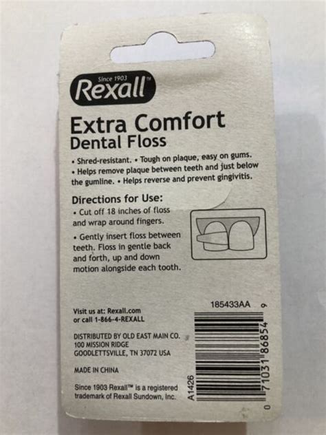 Rexall Extra Comfort Dental Floss Mint 140 Yds Cd For Sale Online Ebay