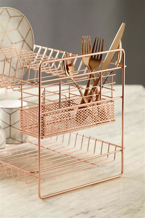 4.2 out of 5 stars. Next 2 Tier Dish Drainer - Gold | Rose gold kitchen, Gold ...