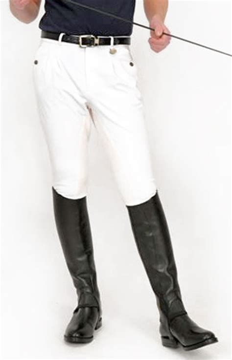 Mens White Competition Breeches From Rugged M2 Mens Breeches And