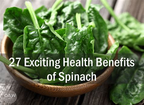 27 Exciting Health Benefits Of Spinach OAWHealth