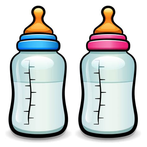 620 Baby Bottle White Background Stock Illustrations Royalty Free