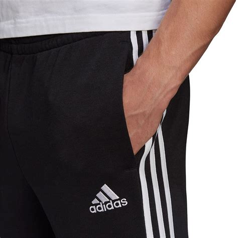 Adidas Essentials French Terry Tapered Cuff Stripes Pants Black Dressinn