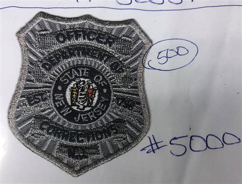 New Jersey State Department Of Corrections Officer Silver Badge 5000