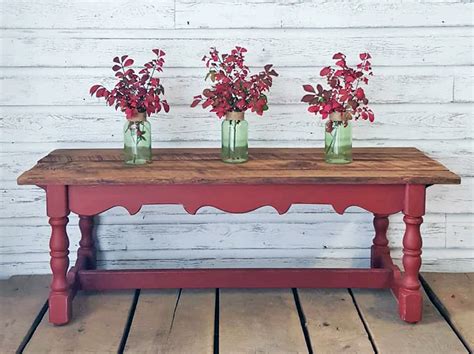 White, grey, air force blue or black. Brick Red Coffee Table | General Finishes Design Center
