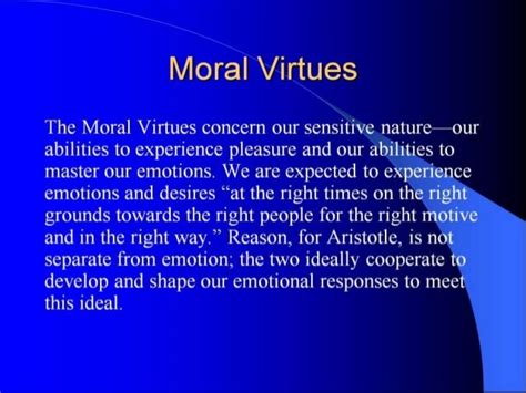 Aristotles Table Of Virtues