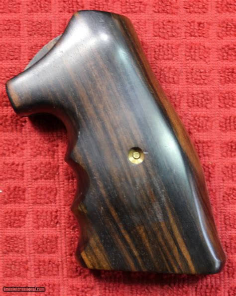 S And W N Frame Square Butt Wood Revolver Grips