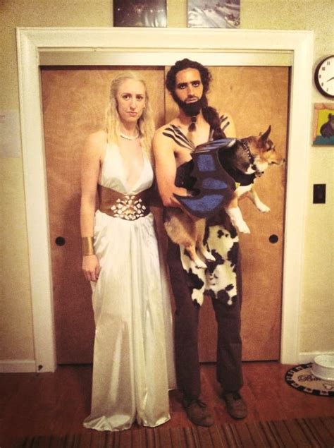 Khal Drogo And Daenerys Plus Dog As A Dragon Diy