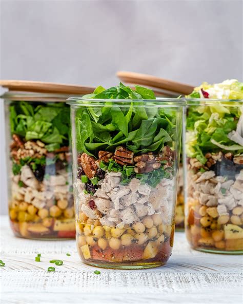Leftover Turkey Mason Jar Salads Great For Meal Prep Loaded Sweet