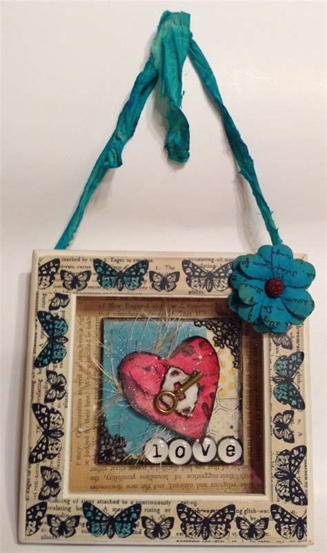 Altered Art Shadow Box Mixed Media Love By Thepokeypoodle On Etsy