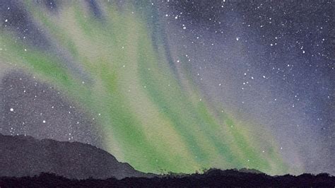 How To Paint An Aurora Borealis Northern Lights In