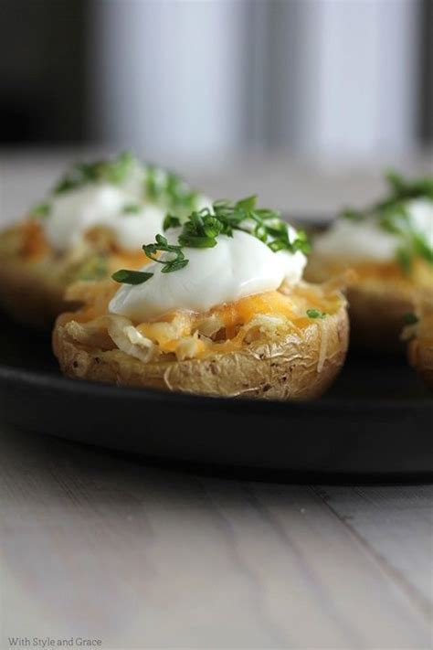 Lightened Baked Potato Boats Veggie Recipes Great Recipes Vegetarian