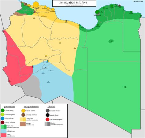 Situation In Libya Late December 2014 North Africa Geography Graphing