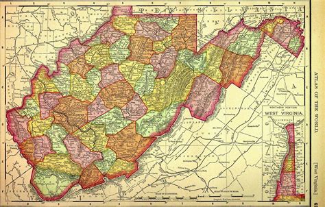 West Virginia Map 1895 Traveling 219 The Seneca Trail