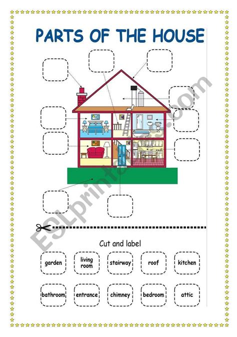 Different Parts Of The House Worksheet For Kindergarten Kidsworksheetfun