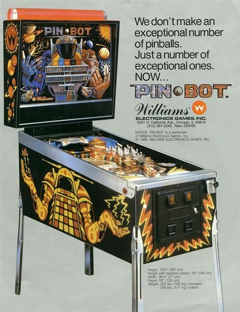 Pinbot Pinball Machine By Williams Ace Game Room Gallery