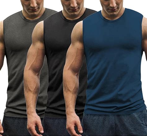 Buy Coofandy Men S Pack Workout Tank Tops Gym Muscle Tee Bodybuilding