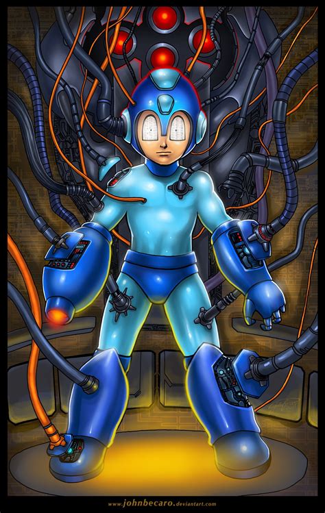 Cartoons paintings comics digital Mega Man drawings fan art games