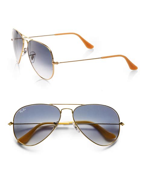 Ray Ban Original Aviator Sunglasses In Blue Lyst