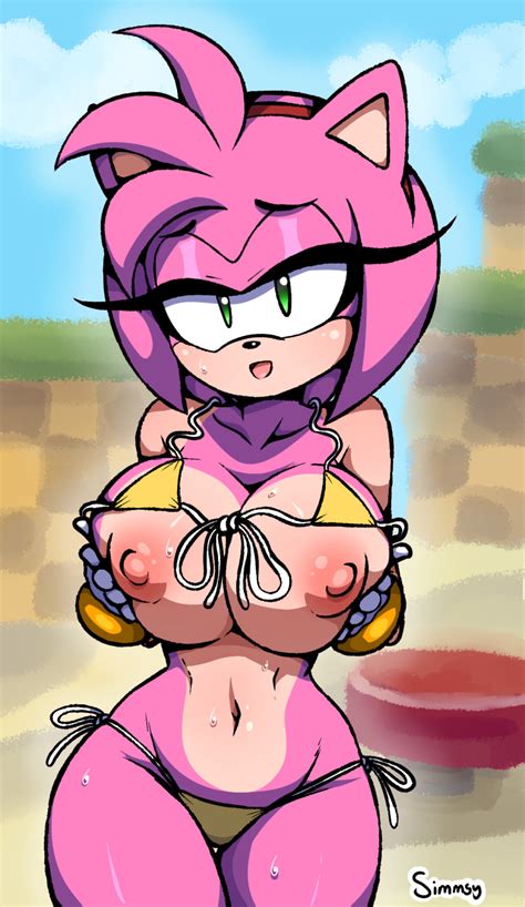 Rule 34 1girls Amy Rose Anthro Areolae Big Breasts. 