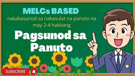 Lesson Filipino Pagsunod Sa Panuto I Melcs Based Youtube