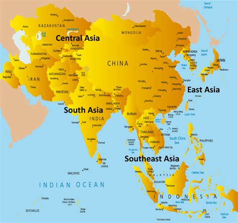 Travel Map Of Asia