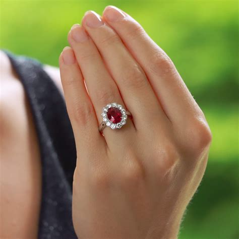 Ruby And Diamond Cluster Ring At Susannah Lovis Jewellers