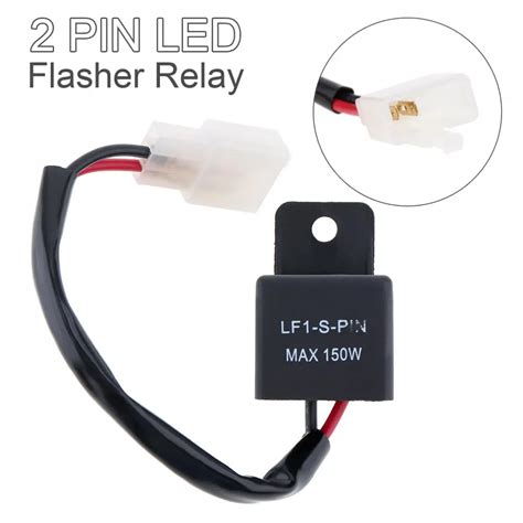 12v 2 Pin Electronic Led Flasher Relay Fix Turn Signal Bulbs Hyper