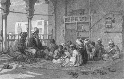 Lukisan Ulama Sedang Mengajarkan Ilmu Islam