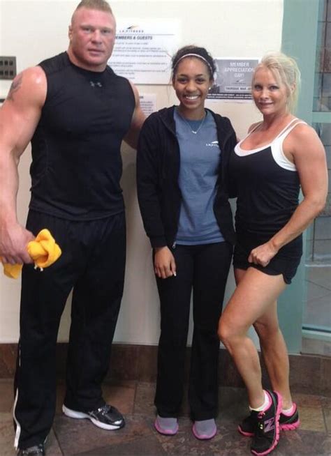 Wrestling Zone Brock Lesnar And Wife Rena “sable” Lesnar At The Gym