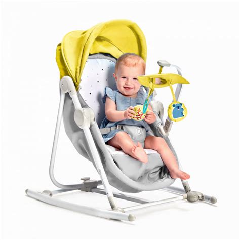Kinderkraft Unimo 5in1 Baby Bouncer Yellow Rocker Cot Seat