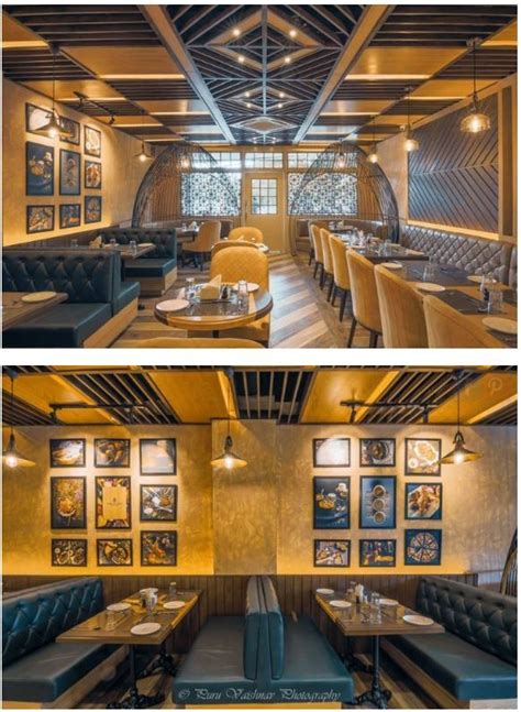 Elegant Restaurant Interior With Indian Accent Ybs Design The