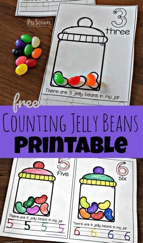 FREE Counting Jelly Beans Early Reader - these free printable math wor