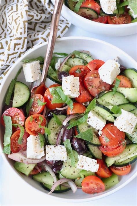Fresh And Flavorful This Traditional Cucumber Greek Salad Recipe Is