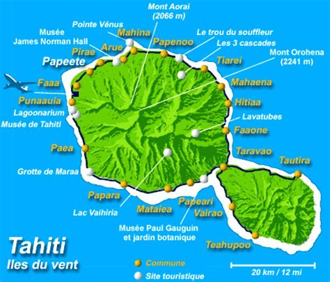 Islands Of Tahiti Map Cities And Towns Map
