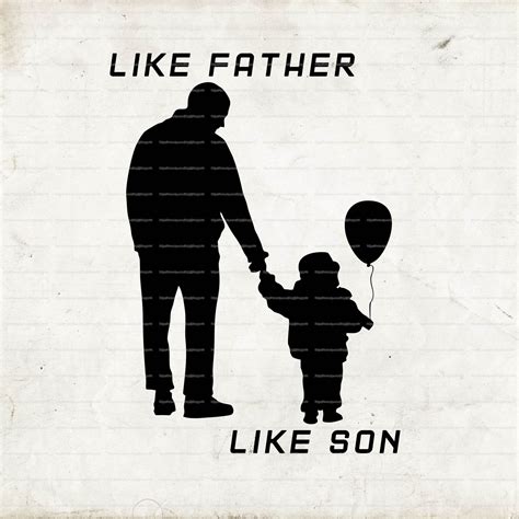 Like Father Like Son Silhouette Svgpng Dad And Son Svg Cut Etsy