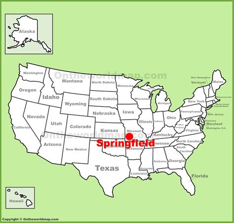 Springfield Missouri Location On The Us Map