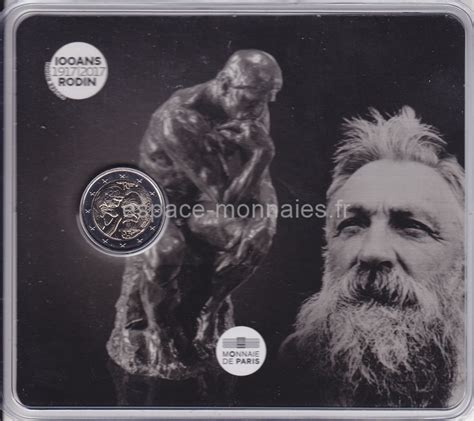2 Euro Commémorative Coincard France 2017 Auguste Rodin Espace Monnaies
