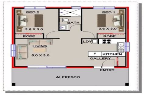 Granny Flat Kit Home Plan 60 B 2 Bedrooms Size 68 01 M2 Insula