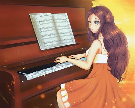 Pin By Sharon Ang On 钢琴卡通 Piano Girl Piano Anime Drawing Piano