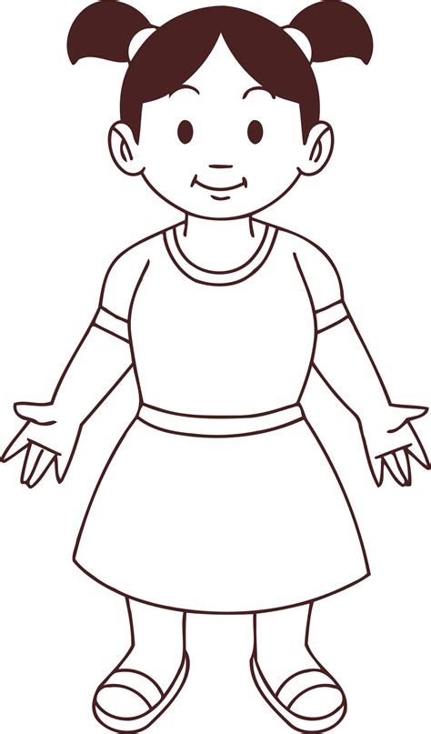 Clipart Child 20 Line Drawing