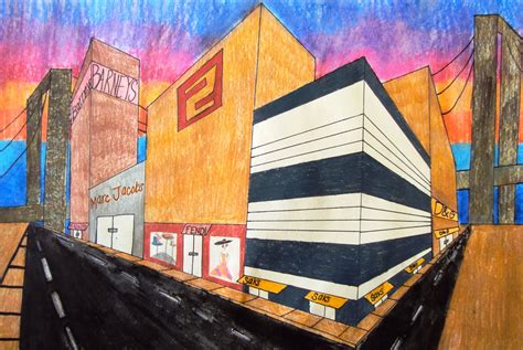 Art 1 Two Point Perspective City