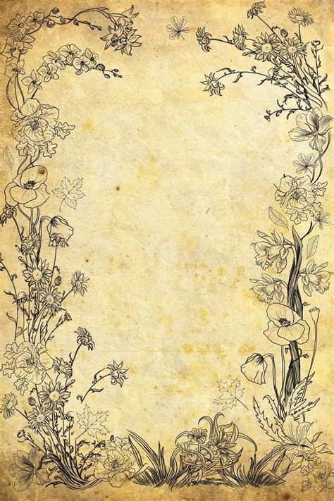 Flower Old Paper By VanessaBettencourt On DeviantART Vintage Poster