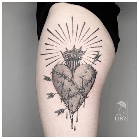 Updated 44 Sacred Heart Tattoo Designs August 2020