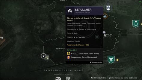 How To Complete Destiny 2s Sepulcher Master Lost Sector