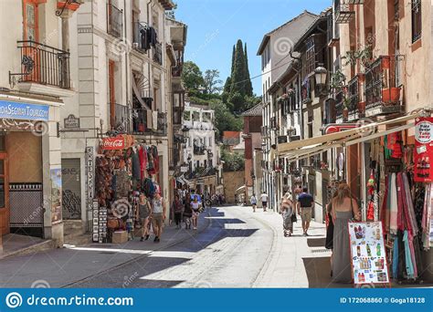 Old Street Of Granada Spain Editorial Image Image Of Andalusia