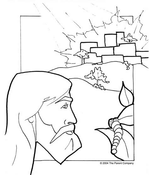 Jonah In Nineveh Coloring Sheet Coloring Pages