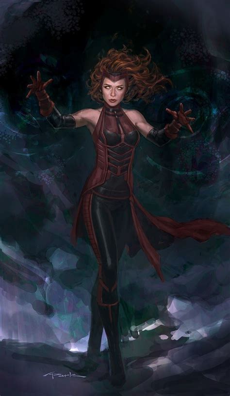 Scarlet Witch Age Of Ultron Art Andy Park Feiticeira Escarlate